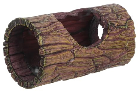 BESPORTBLE Cachette de lézard en résine avec ventouse - Texture d'écorce hyperréaliste - Cachette amphibien pour gecko et reptile - Décoration polyvalente pour aquarium et aquarium de grenouille