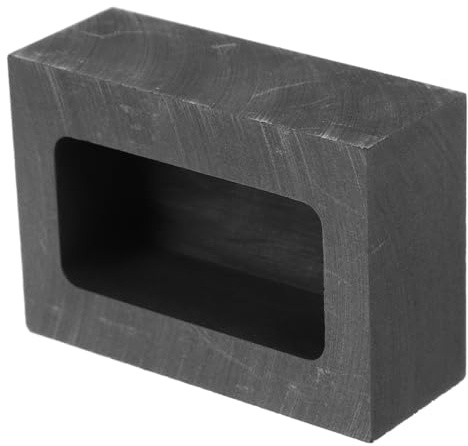 GARVALON Moule Carré en Graphite Noir Fusion Coulée de Métaux, Creuset Performant pour Fonte Rapide et Précision L'industrie Métallurgique