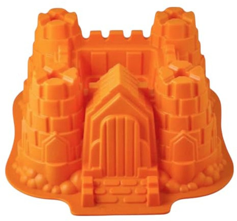Original GMMH silikonbakform XXL Burg kök bakform kakform brödbakform fruktbotten (orange)