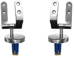Cerniere coprivaso sedile wc copriwater ad espansione di ricambio UNIVERSALI in ACCIAIO INOX (COPPIA)