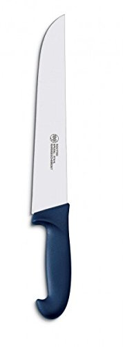 AUSONIA - COUTEAU DE CUISINE MULTI USAGE AVEC LAME EN ACIER INOX 420 DE 30 CM ET MANCHE BLEU ATOXIQUE EN POLYPROPYLÈNE