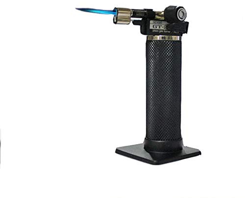Gmjay Flamme Réglable de Briquet Butane de Cuisine de Chalumeau avec Serrure de Sécurité pour Verres/Bijoux/Soudure