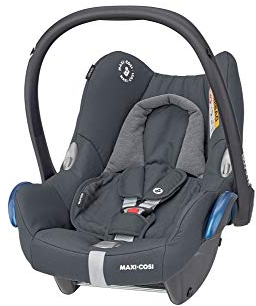 Maxi-Cosi CabrioFix Babyschale, Baby-Autositze Gruppe 0+ (0-13 kg), nutzbar bis ca. 12 Monate, passend für FamilyFix oder EasyFix Basisstation, Essential Graphite (grau)