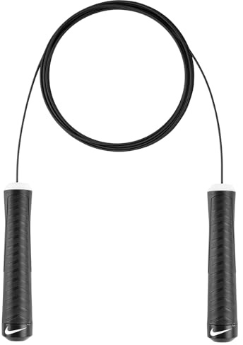 Nike Fundamental Weighted Rope Springseil Gewichtetes Fitness Seilspringen Training Cardio Workout, Black/White, 2,80 m