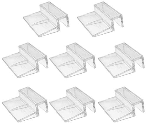 YUIP 8 Stück Glasabdeckungs-Clips für Aquarien, 12mm Aquarium Glasabdeckung Clip Aquarium Clips Aquarium Glasabdeckung Clip Unterstützung Inhaber, Universale Halterungen für randlose Aquarien