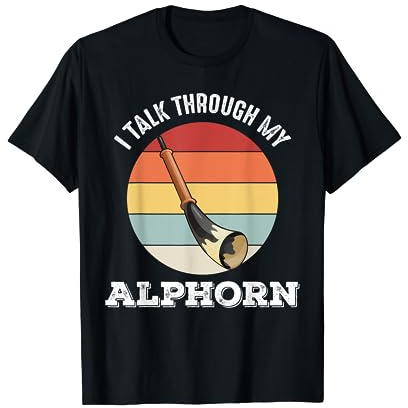 Schweizer Alphorn Musikinstrument in Schweiz Alpen Souvenir T-Shirt