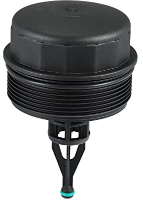 X AUTOHAUX Oil Filter Cap Cover A6421800038 Plastic Black 1 Pcs | Black Oil Filter Cap Cover, Replacement for Car, Direct Fit