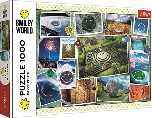 Trefl - Smiley World, Fröhliche Bilder - Puzzle 1000 Elemente - Collage, Lächeln, Fröhliche Bilder, DIY-Puzzle, kreative Unterhaltung, Spaß, Klassische Puzzles für Erwachsene und Kinder ab 12