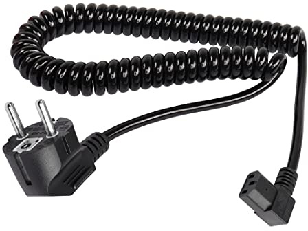 YACSEJAO EU 3 Prong AC Netzkabel IEC C13 Buchse zu Euro Stecker CEE 7/7 Spulenkabel 1.5M 3-polige Kaltgerätekabel für PC, Monitor, Drucker, Scanner, TV (Rechts)