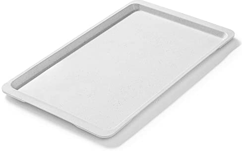Forgast Bandeja Rectangular para Servir | Tamaño 53x32,5 cm | Formato GN 1/1 | Poliéster Reforzado con Fibra de Vidrio | Bandeja Decorativa | Bandeja de Camarero | Color Gris camareros