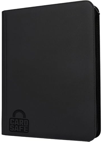 Card Safe Raccoglitore con cerniera per carte di alta qualità, 12 tasche, 22 pagine fronte-retro per 528 slot a caricamento laterale per giochi da tavolo, da collezione o carte collezionabili