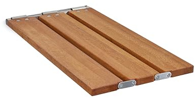29 inch Malibu Removable Tri-Fold Bathtub Bench Seat, Teak Wood