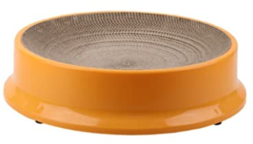 Kratzbrett Kratzpappe Kratzbaum Für Katzen Aus Karton, Strapazierfähig, Wendbar, Gewellt, Katzenkratzunterlage, Kratzunterlage, Lounge-Sofabett Kratzmatte Kratzbrett Katze (Color : Orange, Size : 43