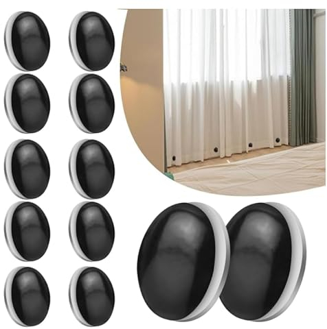 AhLmA Paquete de 12 cortinas de ducha con pesos para cortina de ducha, con peso, magnética, peso de cortina, pesas magnéticas, cortina de ducha, fijación para cortinas de ducha, cortinas (negro)