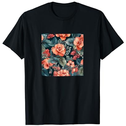 Begonie Aquarell Floral Wildflower Grafik T-Shirt