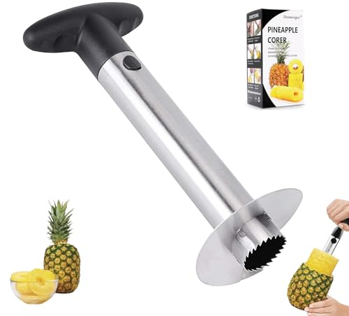 Cortador de Piña Pelador de Piña con Afilada Descorazonador de Piña de Acero Inoxidable para Anillos Frutas Dicadas Cocina Hogar