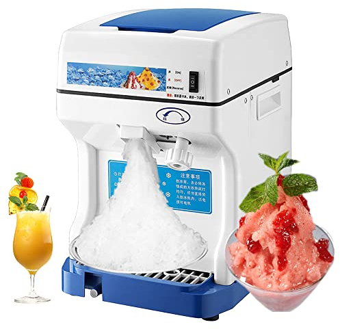 Picadores De Hielo EléCtricos, Máquina De Rasurar Hielo Comercial, Trituradora Automática De Granizado Fabricante De Conos De Nieve Espesor Ajustable 120 Kg/H Para Cocina, Hogar, Bar Y Tienda