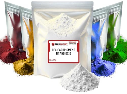 TFC Farbpigment Oxid Weiß – Hochdeckendes Pigmentpulver für Reliefgießmassen wie Xyrarock, Gips, Epoxidharz und Beton, Matt, Lichtbeständig und Wetterfest I 100g