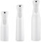Pulverizador Agua Peluqueria, 3Piezas Fina Niebla Pulverizador Continuo, Continuo Pulverizador, Botella Pulverizador Agua Peluqueria, para Peinado, Plantas, Mascotas, Limpieza, 200, 300, 500ml, Blanco