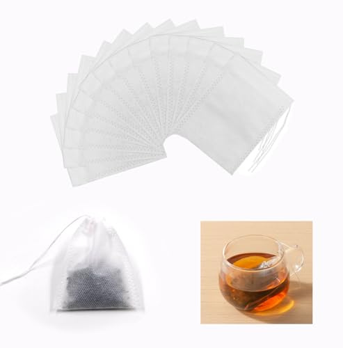 400 stück teebeutel für losen tee einweg,teefilter für losen tee,teebeutel,tea bags,tee filter,teefilter mit kordelzug