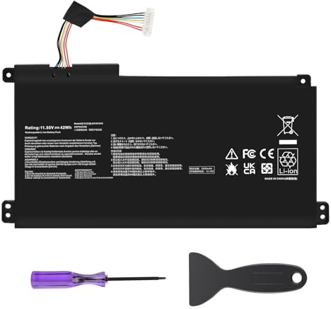 ASUNCELL 11.55V/42Wh B31N1912 Batterie d'ordinateur Portable pour ASUS VivoBook 14 E410M E410MA L410M L410MA E410KA-EK139TS E510KA-EJ033TS F414MA L510MA R522MA E510MA Series B31N1912 C31N1912