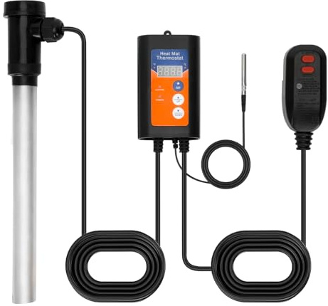 1500w Immersion Water Heater, Portable Submersible Heater,Titanium Immersion hot tub Water Heater with UL Listed capacitors Leakage Protection-Accurate Temperature Control
