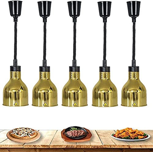 CHFYIJYHM Lampada Riscaldante for Alimenti Buffet Confezione Da 5 Lampada Riscaldante Regolabile Attrezzature Da Cucina, Scaldavivande for Feste Scalda Buffet Lampada Riscaldante Luci Da Cucina Lampad