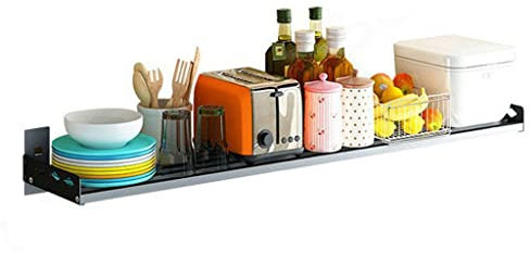 Étagère murale pour micro-ondes avec presse-agrumes, bouilloire, vaisselle, support mural pour micro-ondes