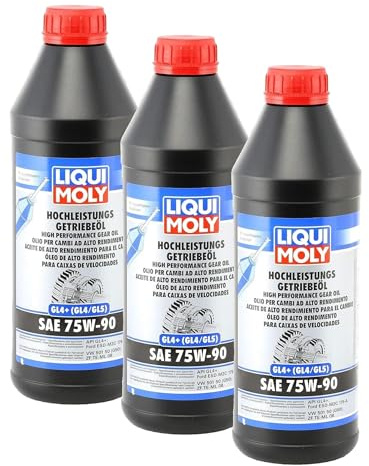 LIQUI MOLY Hochleistungs-Getriebeöl (GL4+) SAE 75W-90 | 1 L | Getriebeöl | Hydrauliköl | Art.-Nr.: 4434 (Packung mit 3)