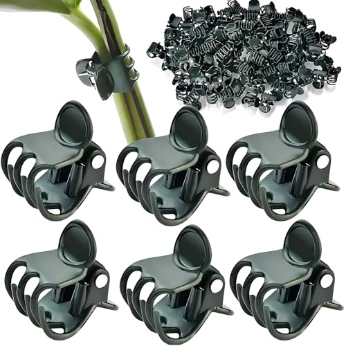 100 Stück Klammern für Orchideen 1.5 cm Kunststoff Klein Pflanzenclips | Pflanzenstütze Blumenclips, Unterstützen und Halten Pflanze, Pflanzen Klammern