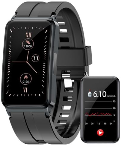 Smart Watch, Non-invasive ECG PPG HRV Monitoring, 24-hour Blood Pressure Detection, Heart Rate and Body Temperature Fitness Tracker