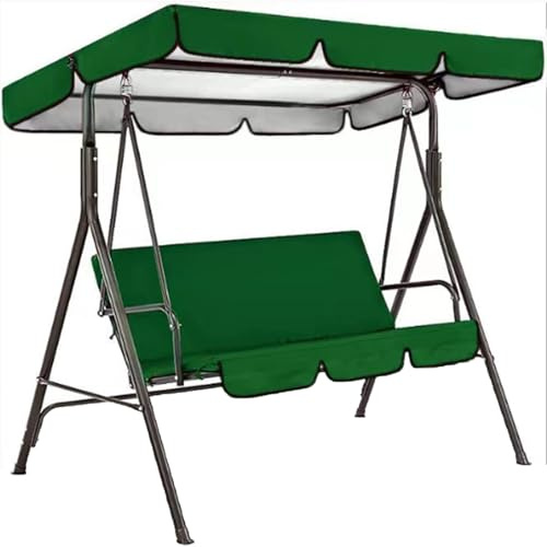 Swing Canopy Replacement, Swing Top Cover, 420D Thickened Oxford Waterproof Swings Seat Cover, for Outdoor Garden Swing 2/3 Seater Chair(2 Seater:56x47x7in/142x120x18cm)