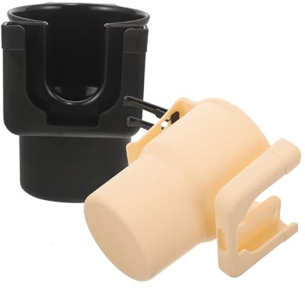 HOLIDYOYO 2 pezzi Porta Bicchiere Supporto Organizzatore per Bottiglie e Bevande Portabicchiere Integrato per Bocchette d Aria e Facile da Adatto Tutte Auto
