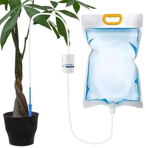 Poches d'eau automatiques - Système d'irrigation goutte à goutte réglable, appareil de maintenance portable - Sac d'hydratation durable - Tube de 39,3 pouces avec réservoir de 3,5 l - Pour