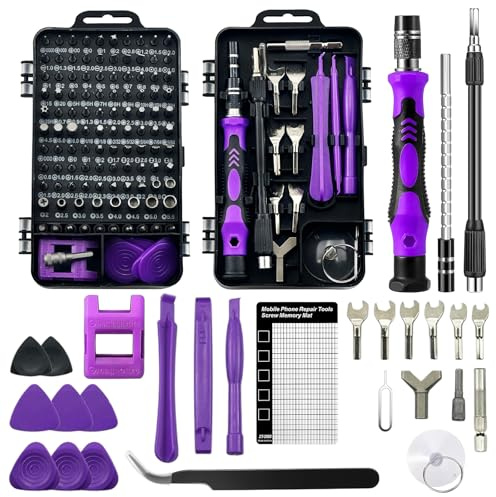 mohito 135-in-1 Tournevis de Precision Mini Tournevis Lunettes Mini Caisse Portable Tournevi Outils de Réparation pour PC Ordinateur Lunettes Montres Appareils Photo Smartphone
