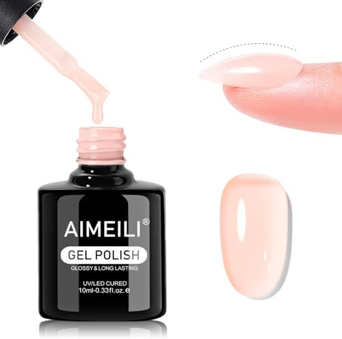 AIMEILI Gel Nail Polish Semipermanenter Nagellack Rosa Gellack UV Für Nagelstudio DIY Zuhause 10ml - 005