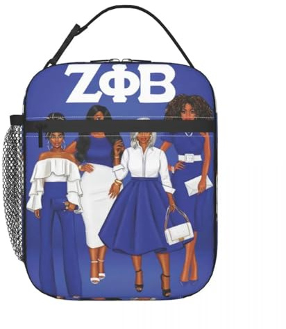 Custom Zeta Phi Beta Sorority Thermal Insulated Lunch Bags Resuable Bento Box for School Travel Multifunction Food Tote Bags