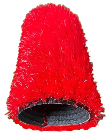 Césped artificial de colores for exteriores, resistente a la abrasión y antideslizante, for patio, jardín y terraza.(Red 1,2x4m(6.59x13.12ft))