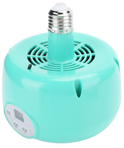 Phefop Lampada Riscaldante per Bestiame, 220V E27 Controllo Intelligente della Temperatura Riscaldatore per Allevatrice di Pulcini Termostato di Coltivazione Portatile per Rettili