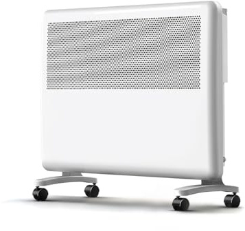 1000W Konvektor Heizung, TÜV-zertifiziert, Mobile Elektroheizung mit Rollen & Wandmontage, Frostwächter Heizlüfter, Für kleine Räume, Weiß