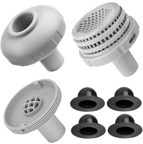 Nzkeuf Crépines pour Piscines Intex de Ø 32 mm, Accessoires de Piscine, Kit de Raccordement Piscine, Accessoires de Piscine avec Filetage Intérieur pour Visser, Amélioration de la Circulation de