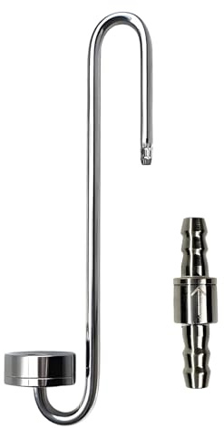 Kronabelle Akvarieväxt CO2-diffusor set med rostfritt stål atomizer och backventil, 7,9 tum/20 cm, fin bubbla CO2-diffusor för 25–30 cm akvarium med planterade akvarietillbehör