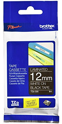 Brother TZ335 Tape 12 mm breit, 8 m schwarz / weiß