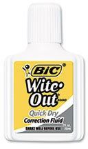 Wite-Out Quick Dry Correction Fluid, 20 Ml Bottle, White, 1/dozen