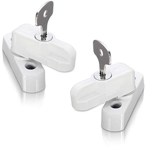 XFORT® 2 Pack Door Jammer and Window Locks for uPVC Doors and Windows - French Doors Security Lock - Locking sash Jammers for UPVc Doors & Windows - A Quick Low-Cost Home Security Solution.