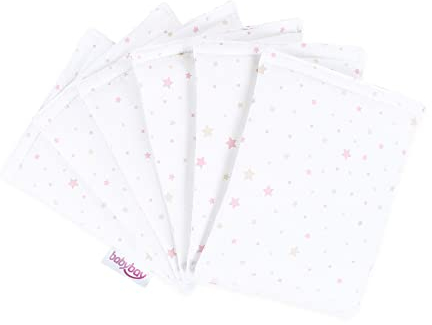 babybay Bettumrandung, Textur, weiß Sternemix sand/beere, für Modell Original