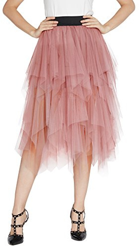 Damen Elastic Bund Tutu Prinzessin Tüll Unterrock Pettiskirt