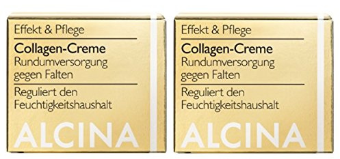 2er E Collagen Creme pflegende Kosmetik Alcina Rundumversorgung gegen Falten je 50 ml = 100 ml