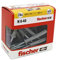 Fischer 508273 Tasselli Prolungati a Battere, Fissaggio a Percussione con Chiodo Premontato per Pieno, Semipieno e Calcestruzzo, Grigio, 6 x 40 mm