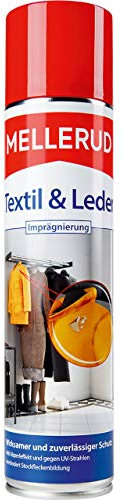 MELLERUD Textil und Leder Imprägnierung | 1 x 0,4 l | Effizientes Mittel zum Schutz vor Feuchtigkeit und UV-Strahlung von Textilien und Leder